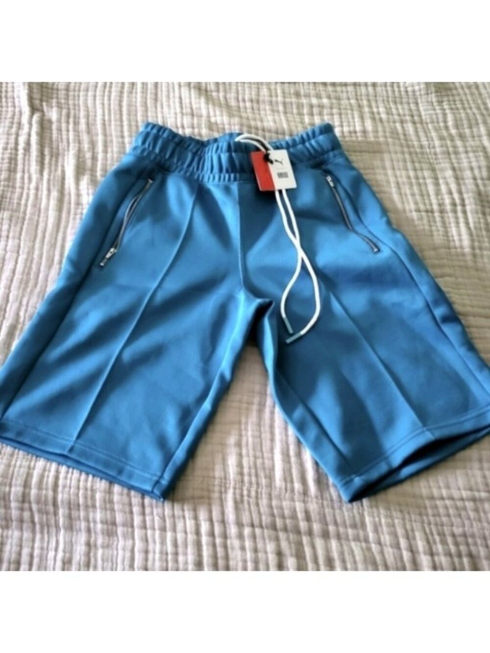 PUMA X TMC Hustle Way Bermuda Shorts Men Small NWT Teal Blue 072026 - Picture 3 of 9